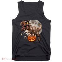 Halloween Dinosaur T Rex Pumpkin Tank Top thumb 0