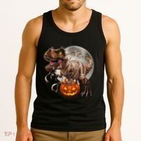 Halloween Dinosaur T Rex Pumpkin Tank Top thumb 3