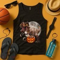 Halloween Dinosaur T Rex Pumpkin Tank Top thumb 4