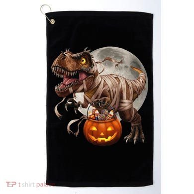Halloween Dinosaur T Rex Pumpkin Golf Towel