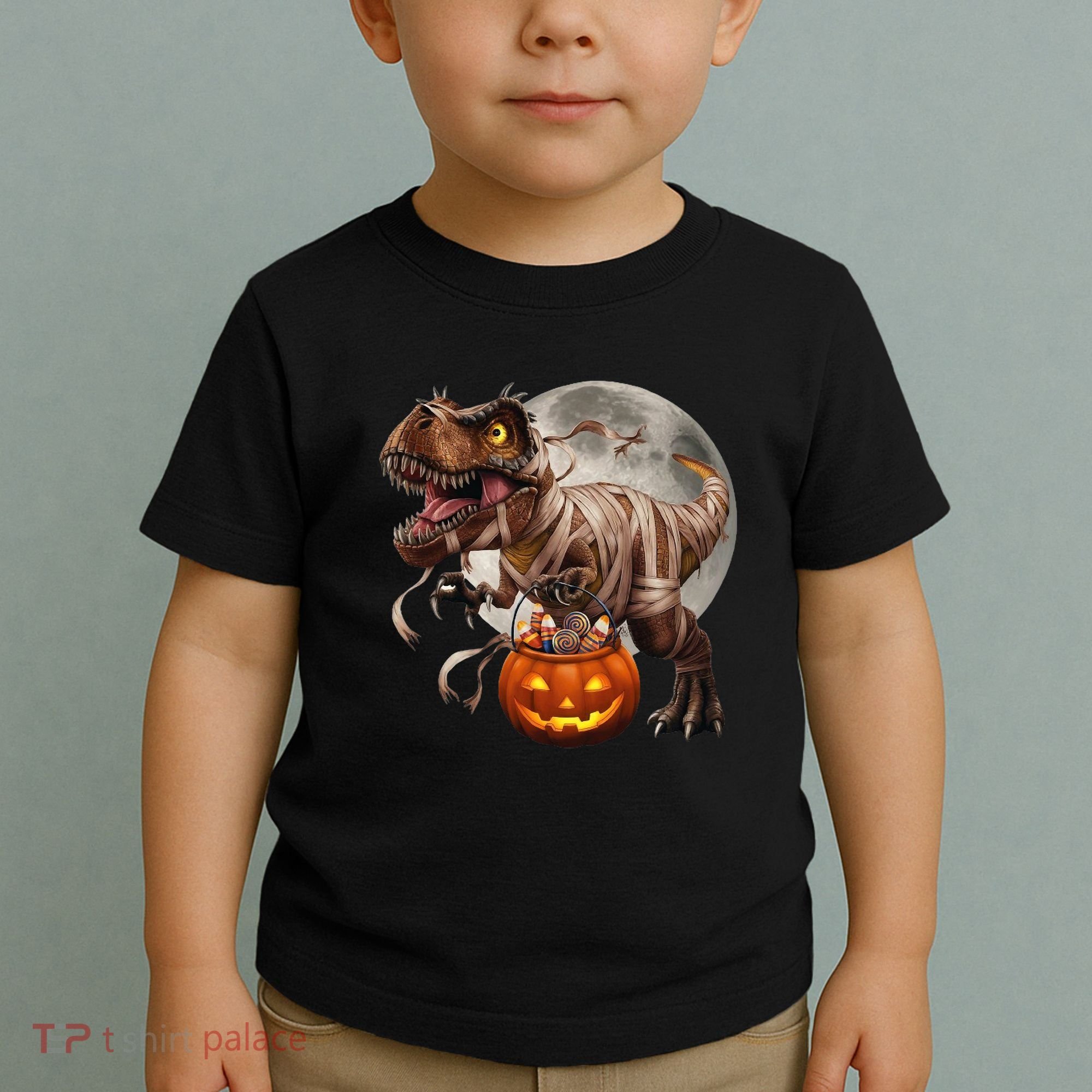 Halloween Dinosaur T Rex Pumpkin Toddler T-Shirt
