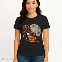 Halloween Dinosaur T Rex Pumpkin Women's T-Shirt thumb 4