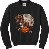 Halloween Dinosaur T Rex Pumpkin Kids Sweatshirt thumb 0