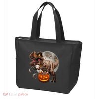Halloween Dinosaur T Rex Pumpkin Tote Bag thumb 3