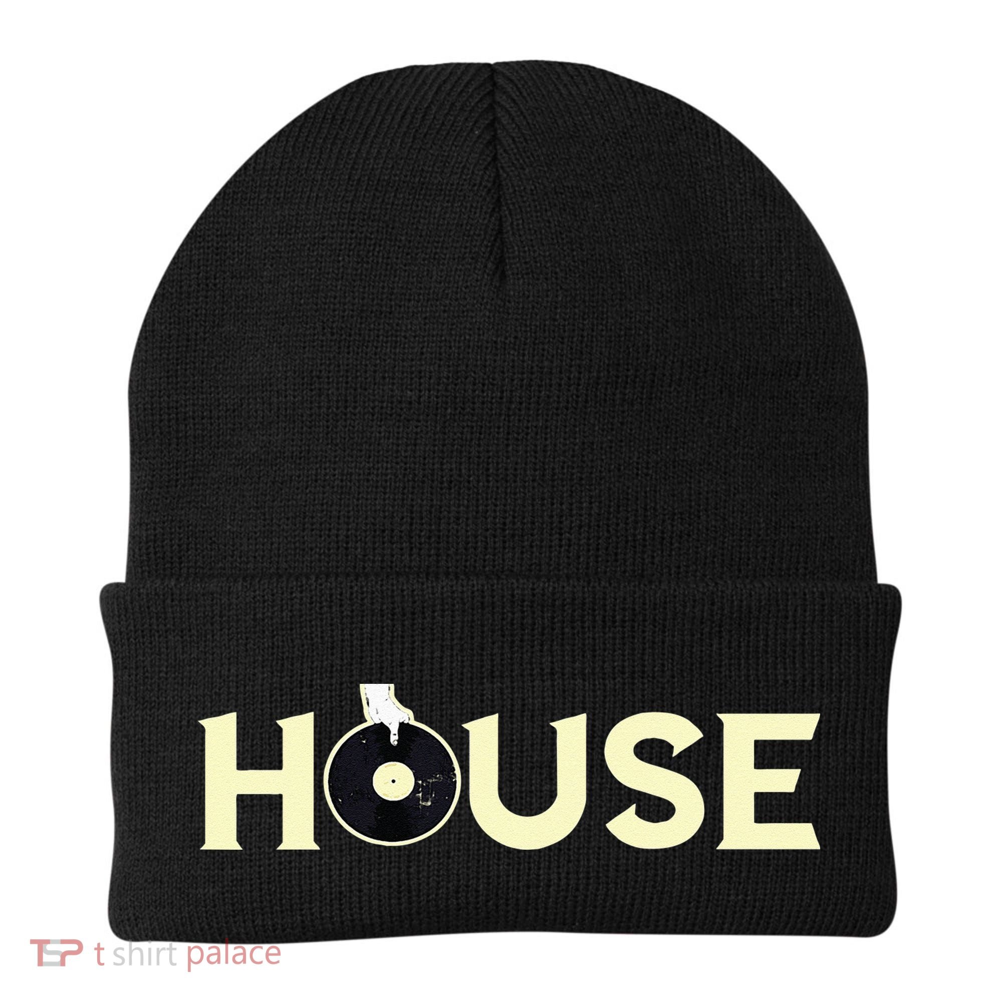 House DJ Turntable Techno EDM Dance Music Discjockey Beanie