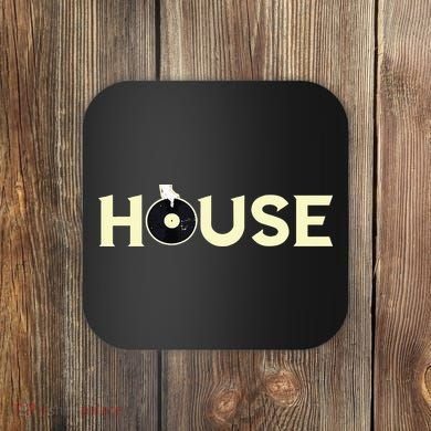 House DJ Turntable Techno EDM Dance Music Discjockey Coaster