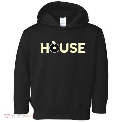 House DJ Turntable Techno EDM Dance Music Discjockey Toddler Hoodie