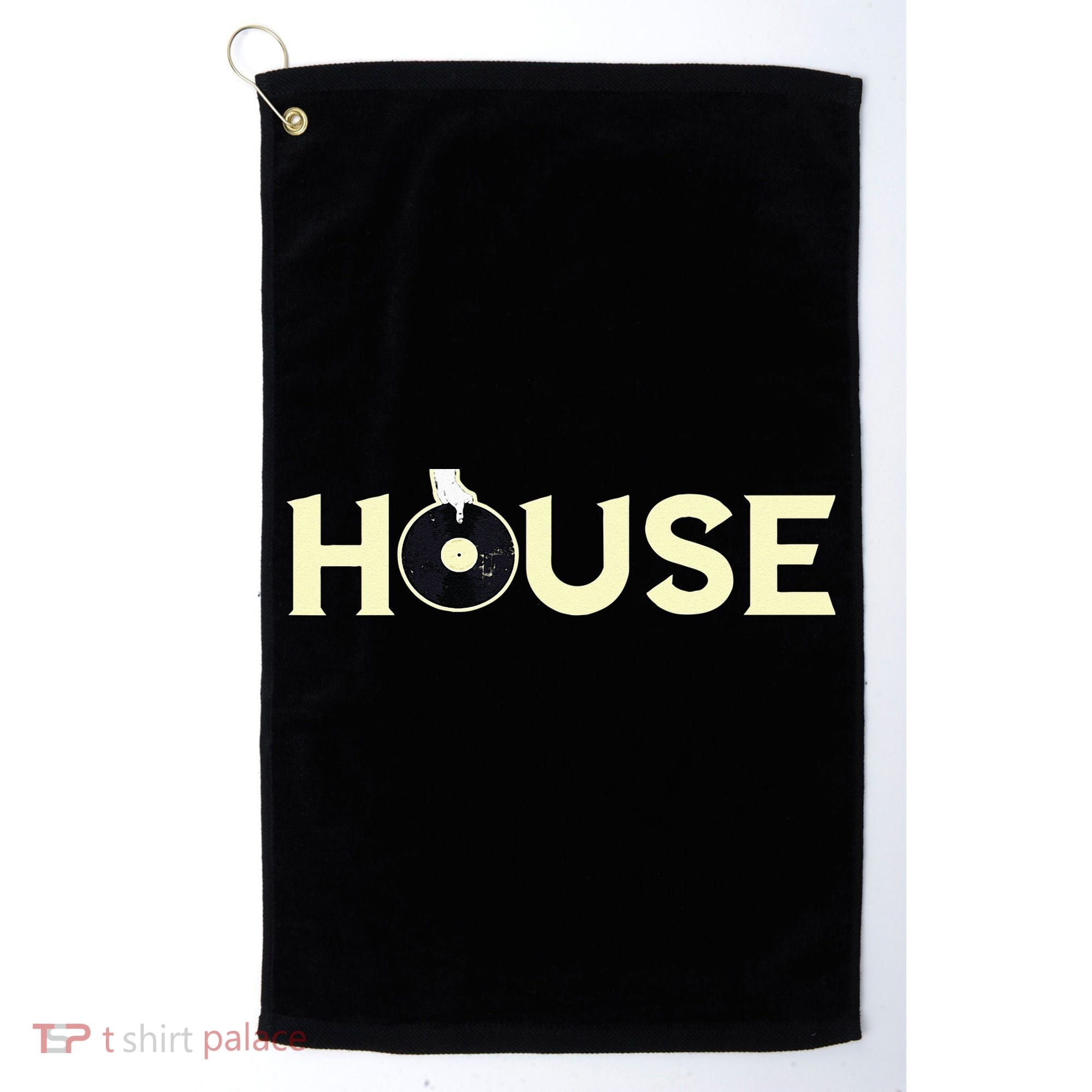 House DJ Turntable Techno EDM Dance Music Discjockey Golf Towel