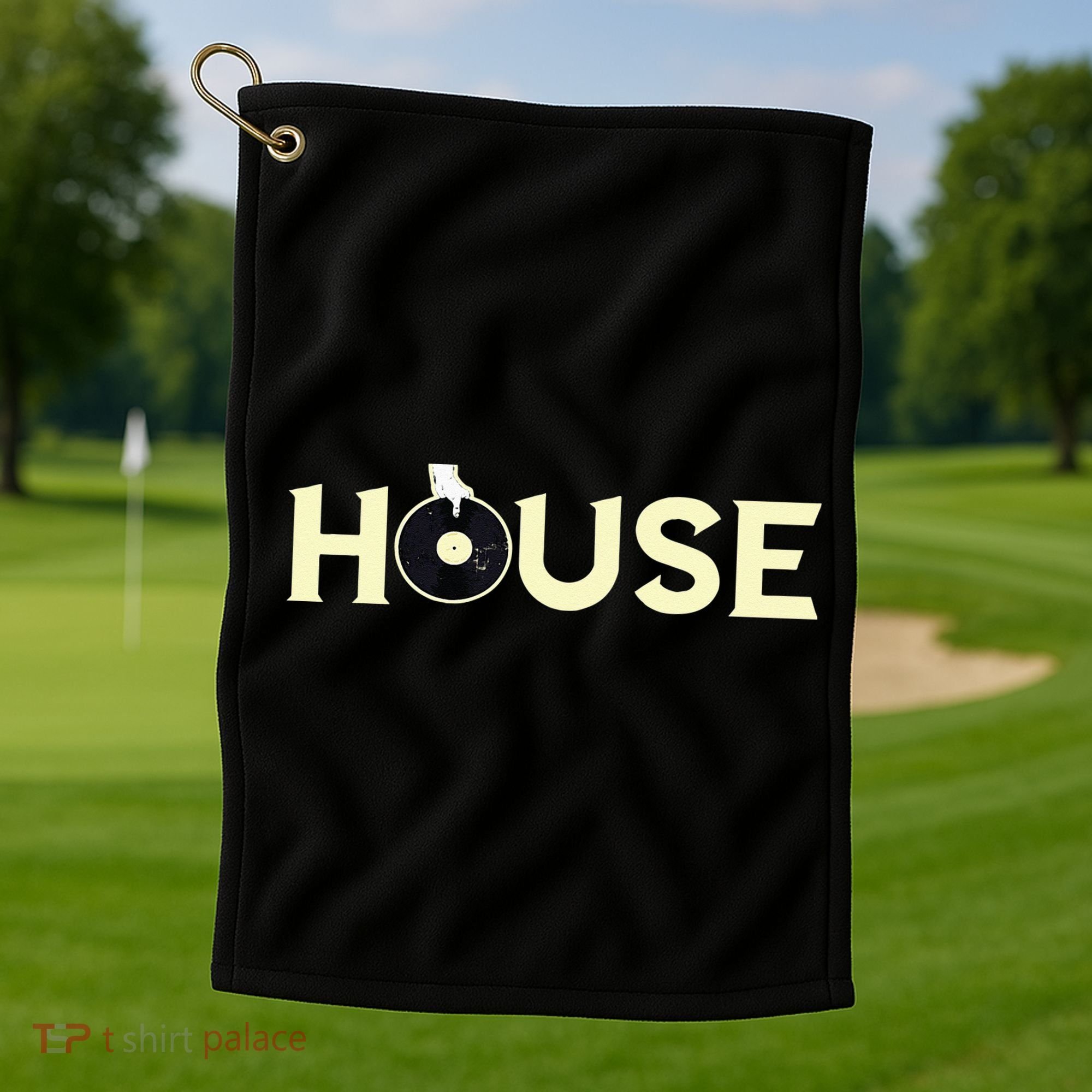 House DJ Turntable Techno EDM Dance Music Discjockey Golf Towel