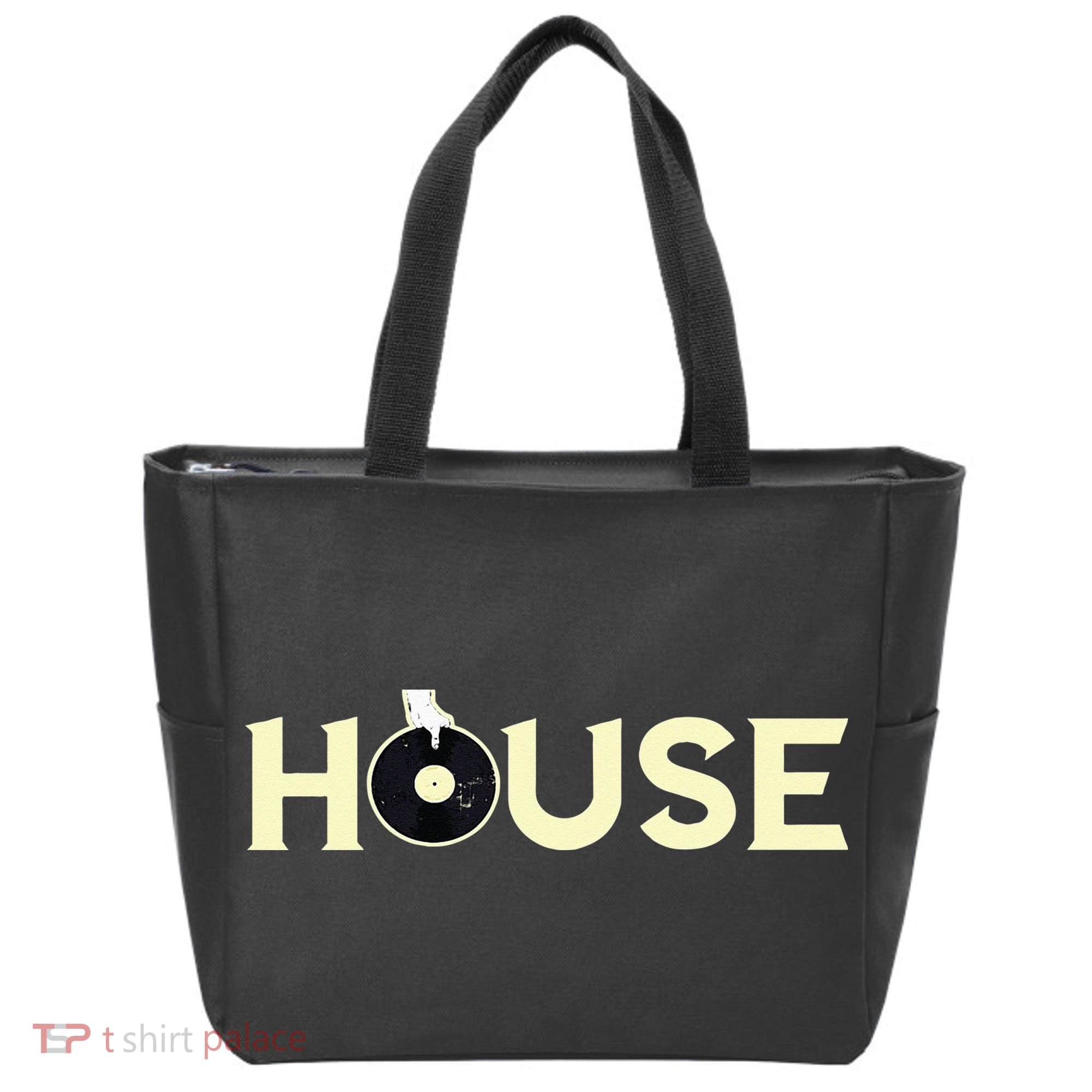 House DJ Turntable Techno EDM Dance Music Discjockey Tote Bag