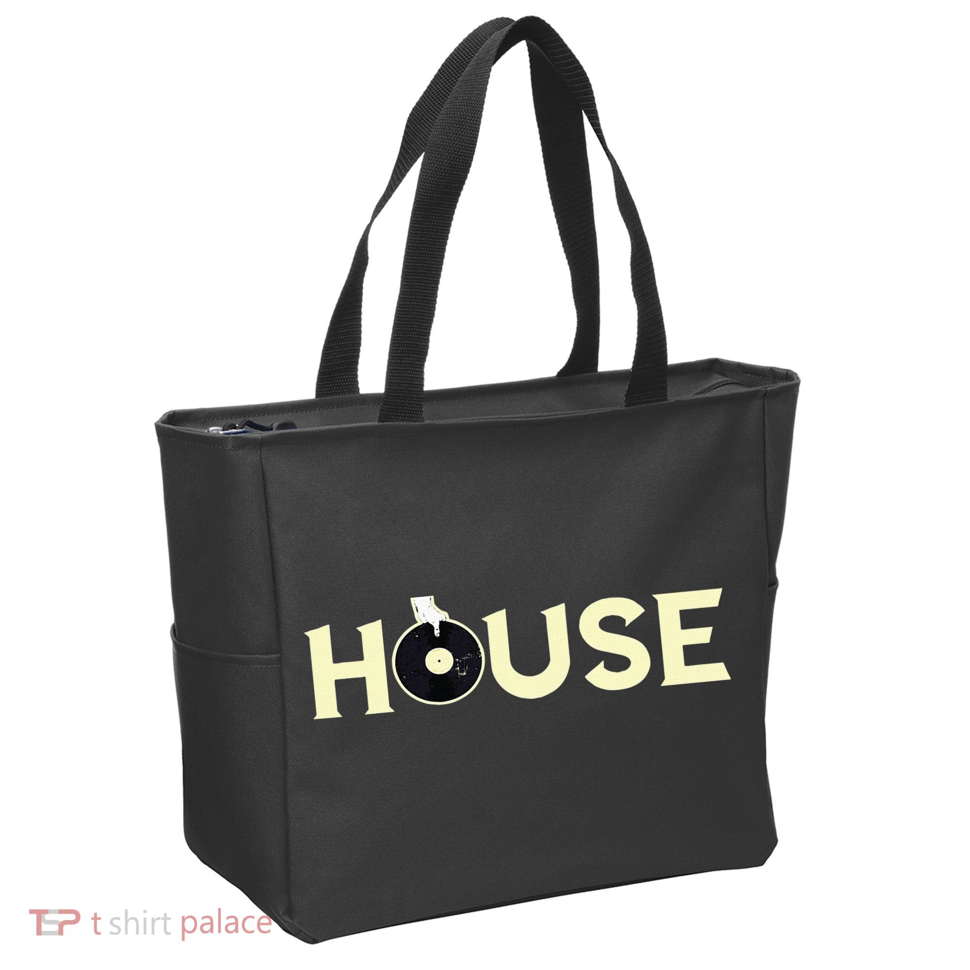 House DJ Turntable Techno EDM Dance Music Discjockey Tote Bag