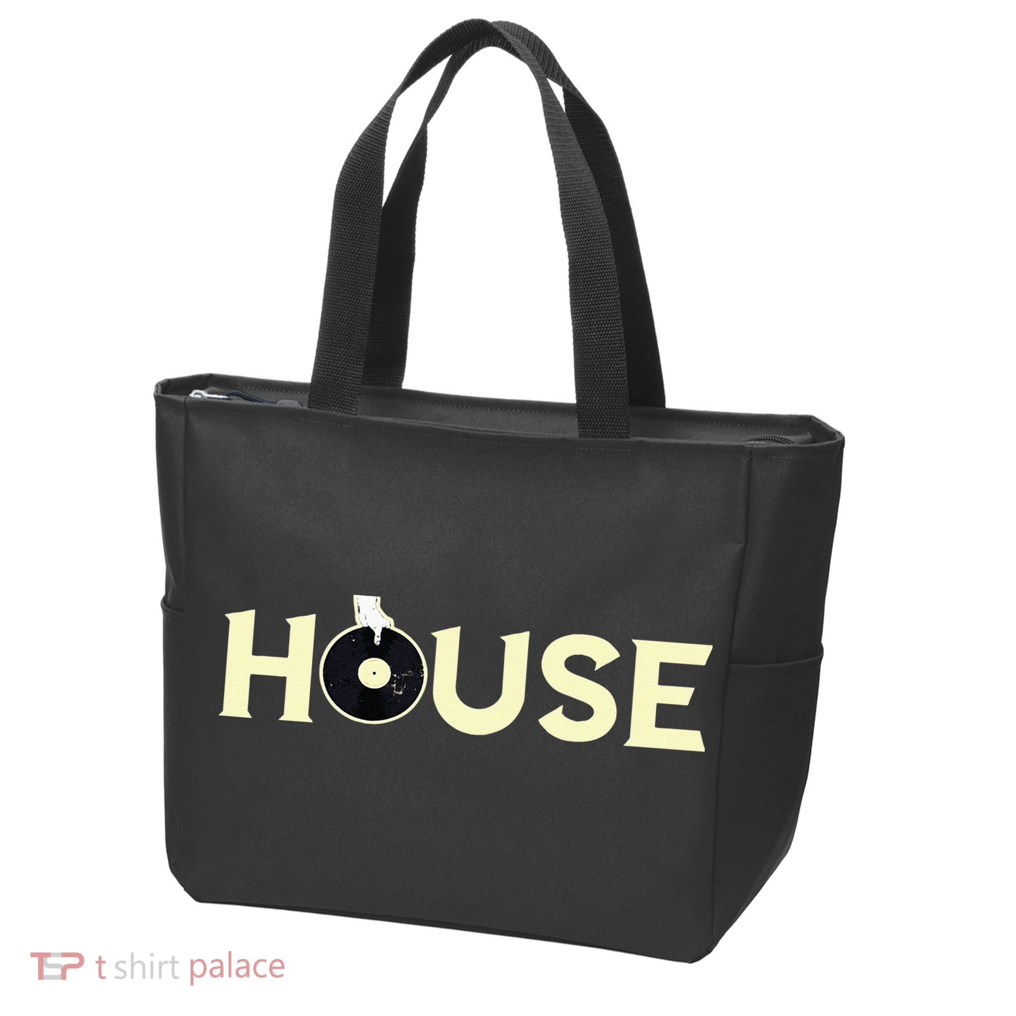 House DJ Turntable Techno EDM Dance Music Discjockey Tote Bag