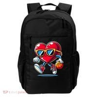 Heart Dunking Valentines Day For Basketball Lovers Gift Backpack thumb 0