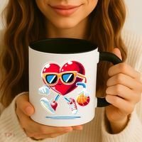 Heart Dunking Valentines Day For Basketball Lovers Gift Coffee Mug thumb 3