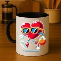 Heart Dunking Valentines Day For Basketball Lovers Gift Coffee Mug thumb 4