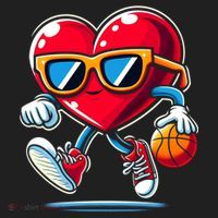 Heart Dunking Valentines Day For Basketball Lovers Gift Golf Towel thumb 3