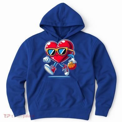 Heart Dunking Valentines Day For Basketball Lovers Gift Hoodie