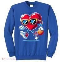 Heart Dunking Valentines Day For Basketball Lovers Gift Sweatshirt thumb 0