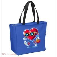 Heart Dunking Valentines Day For Basketball Lovers Gift Tote Bag thumb 2