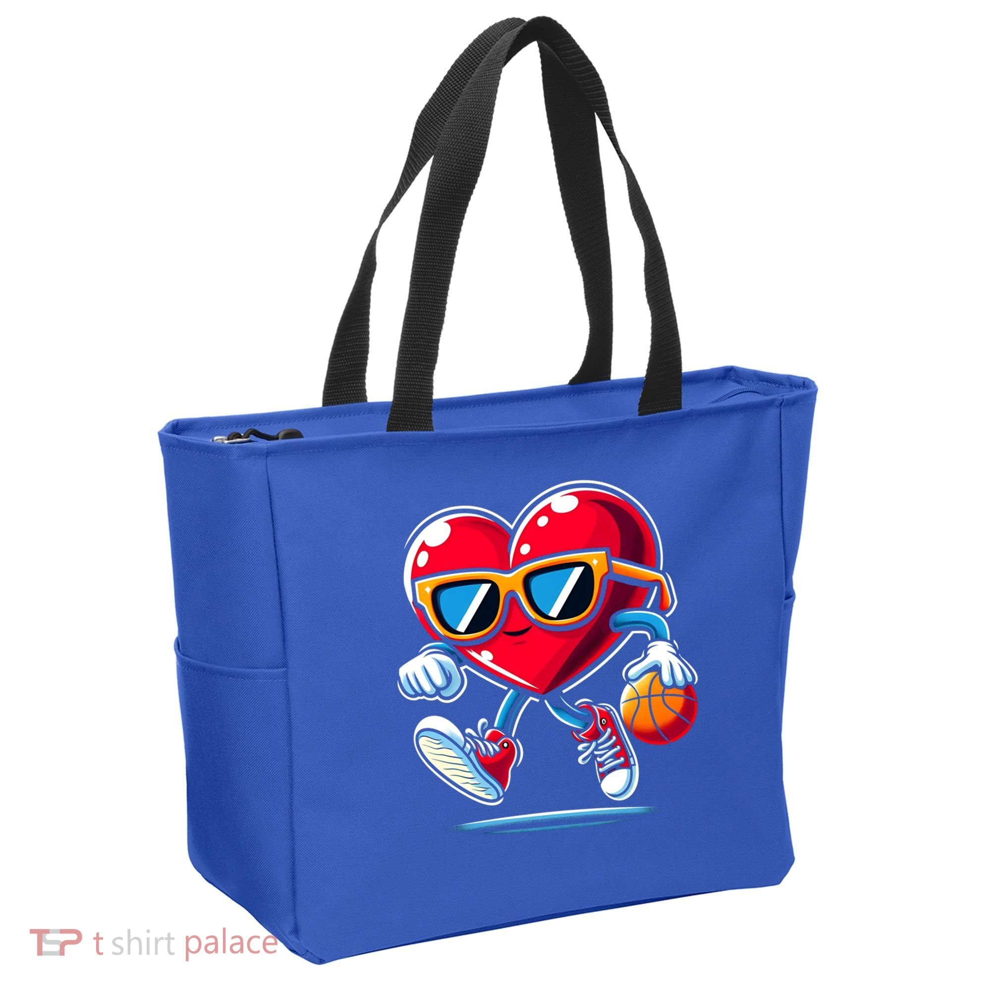 Heart Dunking Valentines Day For Basketball Lovers Gift Tote Bag