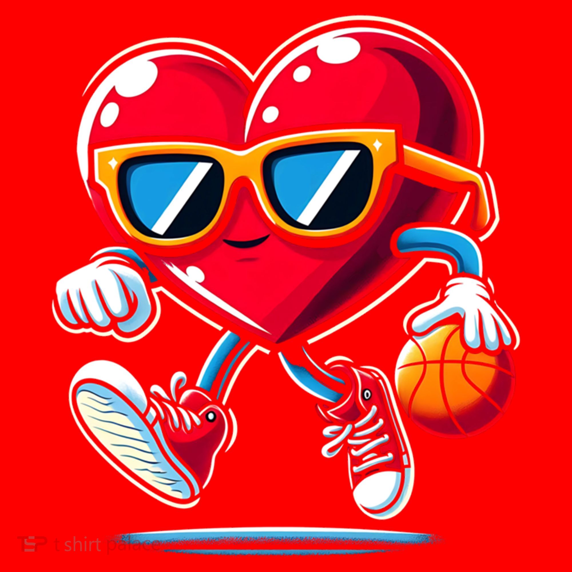 Heart Dunking Valentines Day For Basketball Lovers Gift Santa Hat