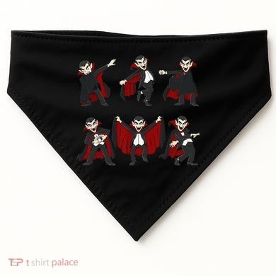 Halloween Dancing Vampire Dance Challenge USA-Made Doggie Bandana