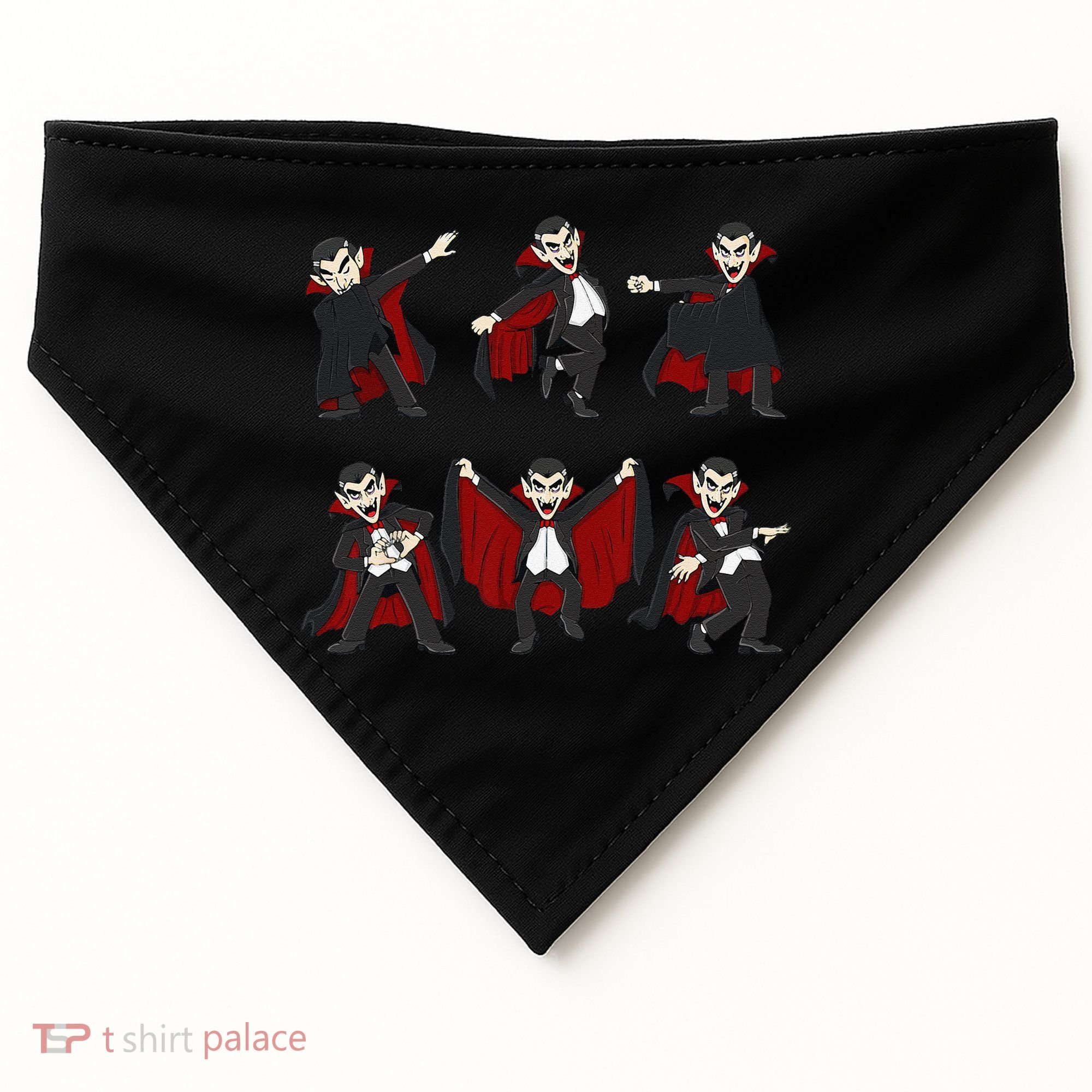 Halloween Dancing Vampire Dance Challenge USA-Made Doggie Bandana