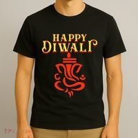 Happy Diwali With Lord Ganesha T-Shirt thumb 3