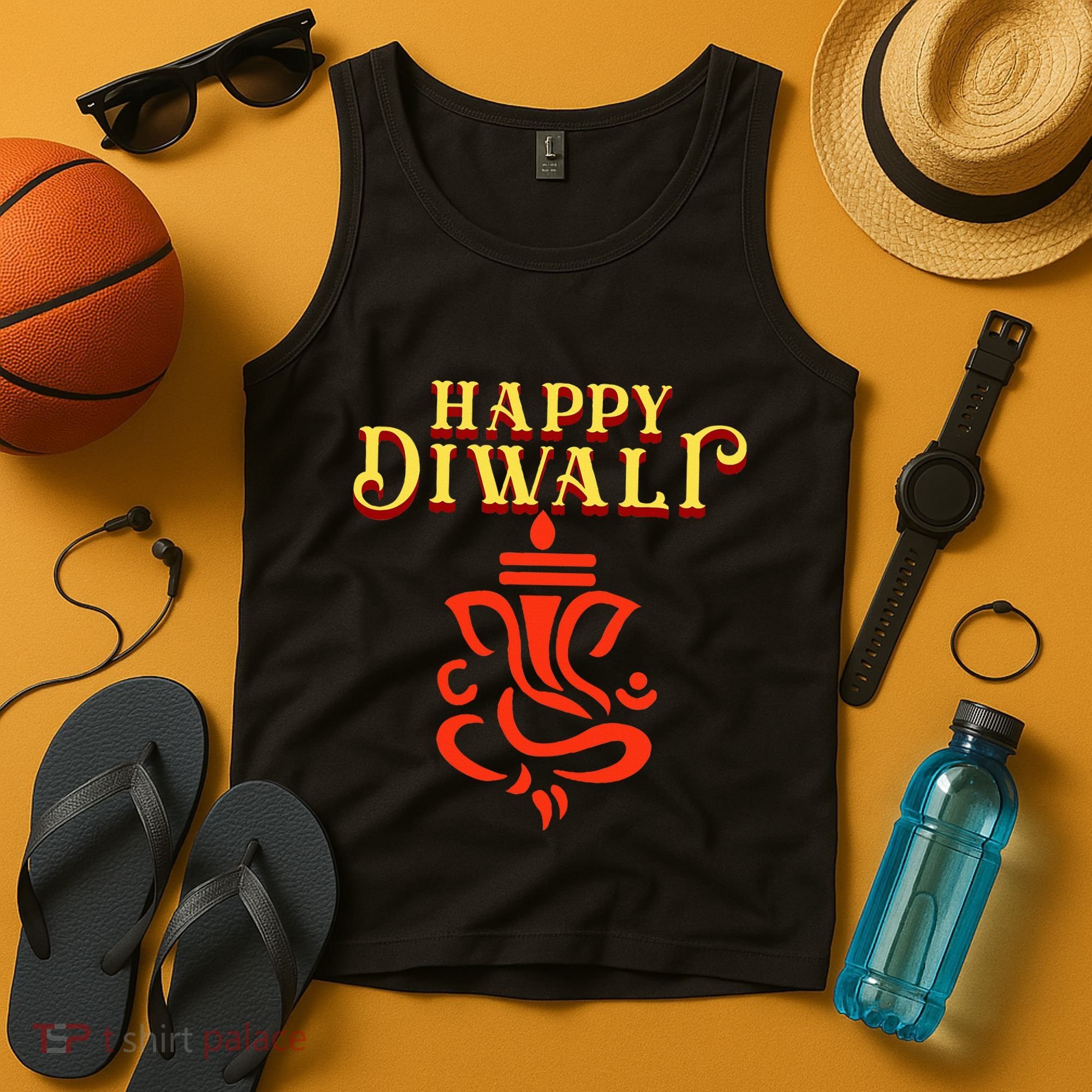Happy Diwali With Lord Ganesha Tank Top