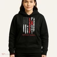 Heart Disease Warrior Us Flag Hoodie thumb 5