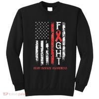 Heart Disease Warrior Us Flag Sweatshirt thumb 0