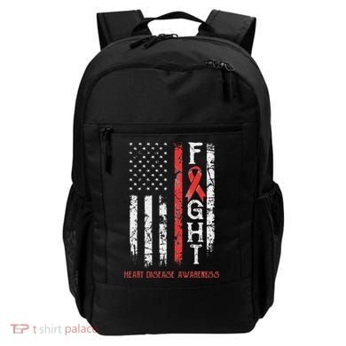 Heart Disease Warrior Us Flag Backpack