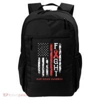 Heart Disease Warrior Us Flag Backpack thumb 0