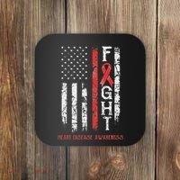 Heart Disease Warrior Us Flag Coaster thumb 0