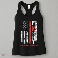 Heart Disease Warrior Us Flag Women's Tank Top thumb 3