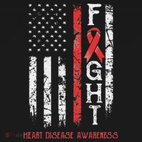 Heart Disease Warrior Us Flag Kids Sweatshirt thumb 2