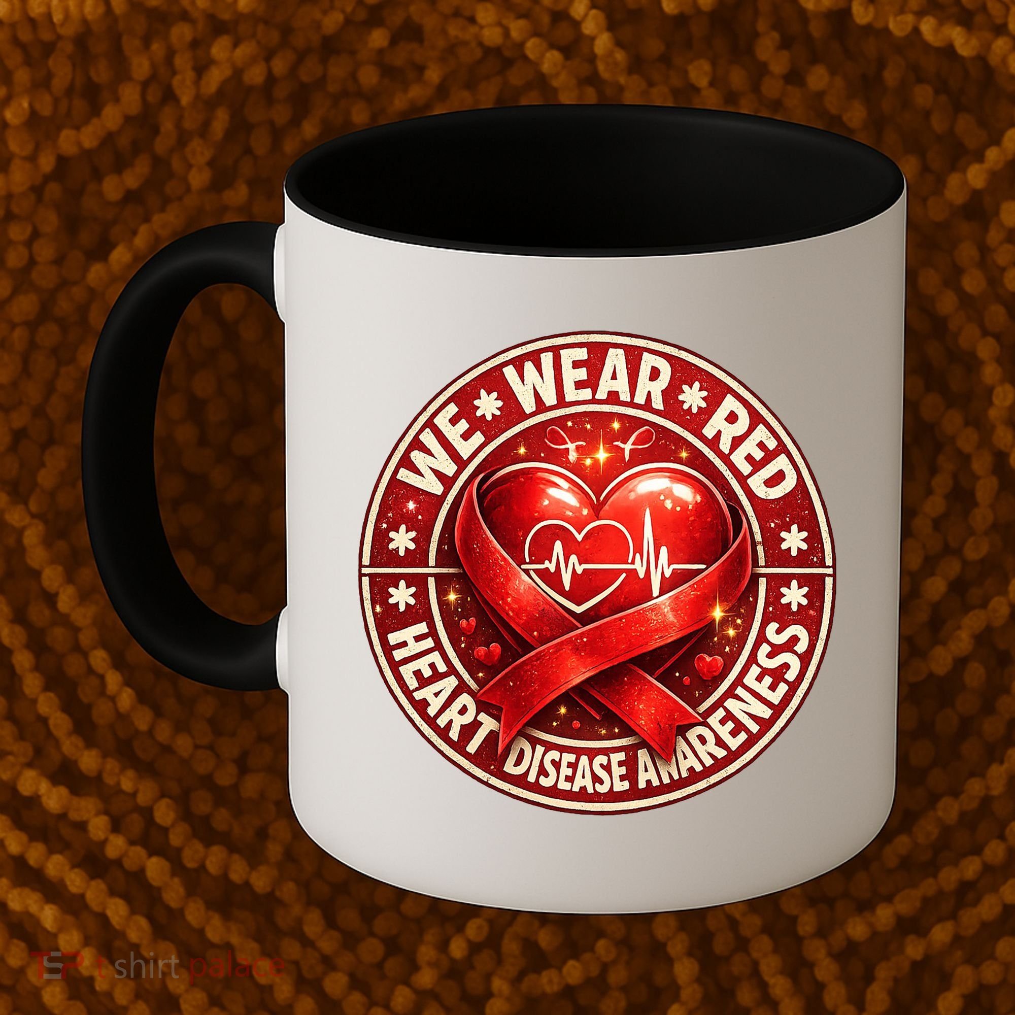 Heart Disease We Wear Red CHD Awareness Coffee Mug