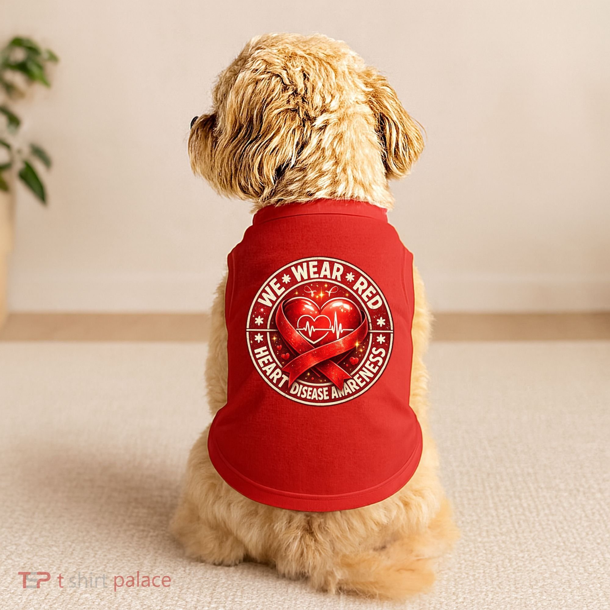 Heart Disease We Wear Red CHD Awareness Doggie Tank