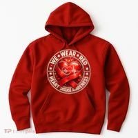 Heart Disease We Wear Red CHD Awareness Hoodie thumb 0