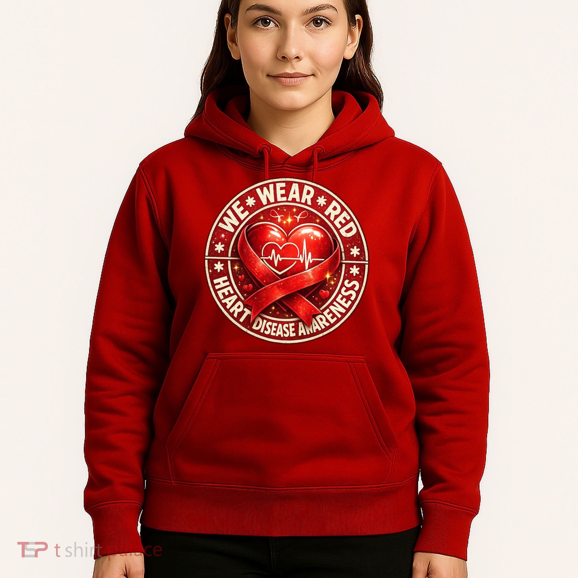 Heart Disease We Wear Red CHD Awareness Hoodie