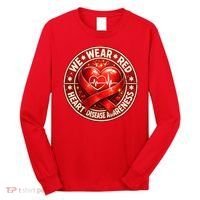 Heart Disease We Wear Red CHD Awareness Long Sleeve Shirt thumb 0