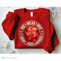 Heart Disease We Wear Red CHD Awareness Sweatshirt thumb 2