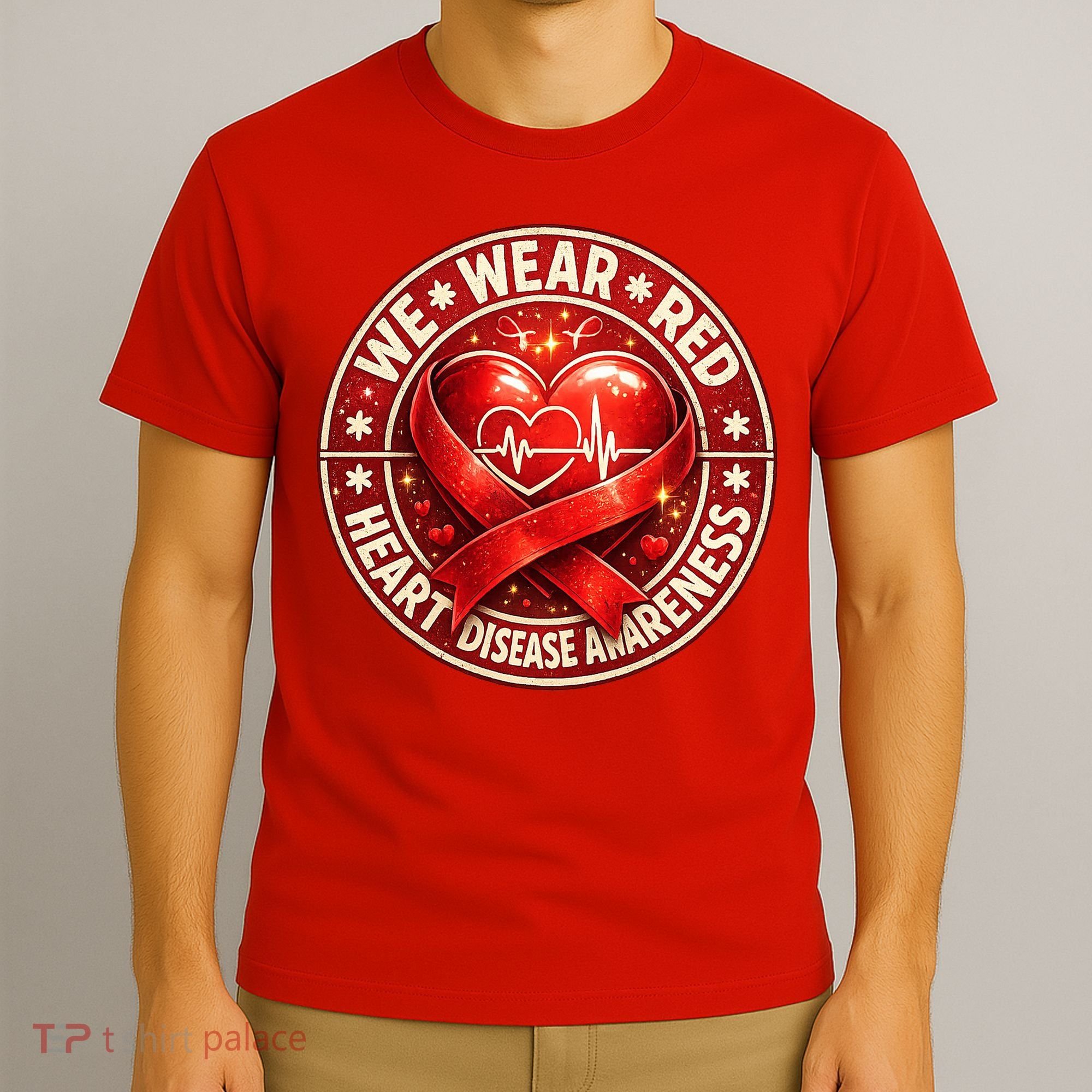 Heart Disease We Wear Red CHD Awareness T-Shirt