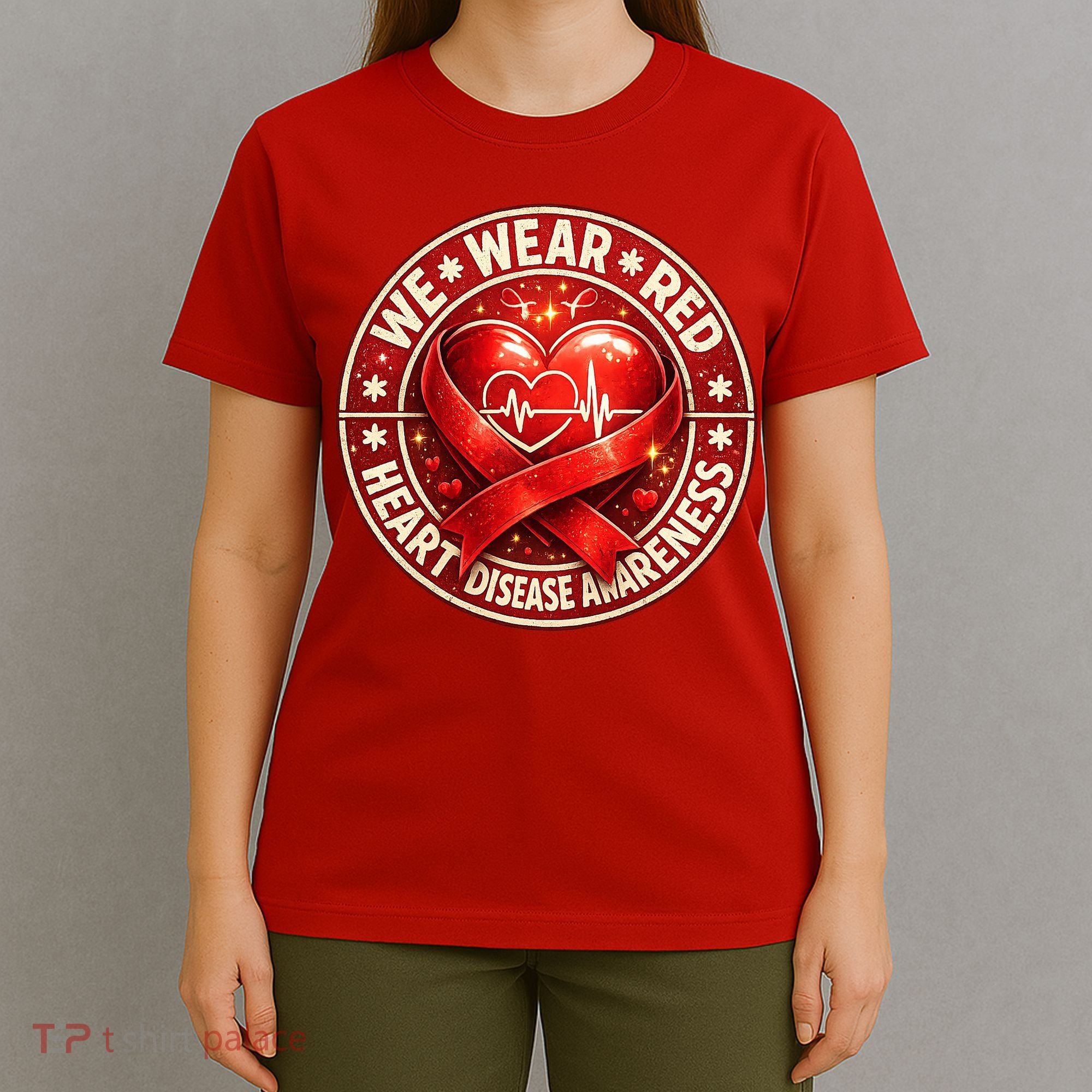 Heart Disease We Wear Red CHD Awareness T-Shirt