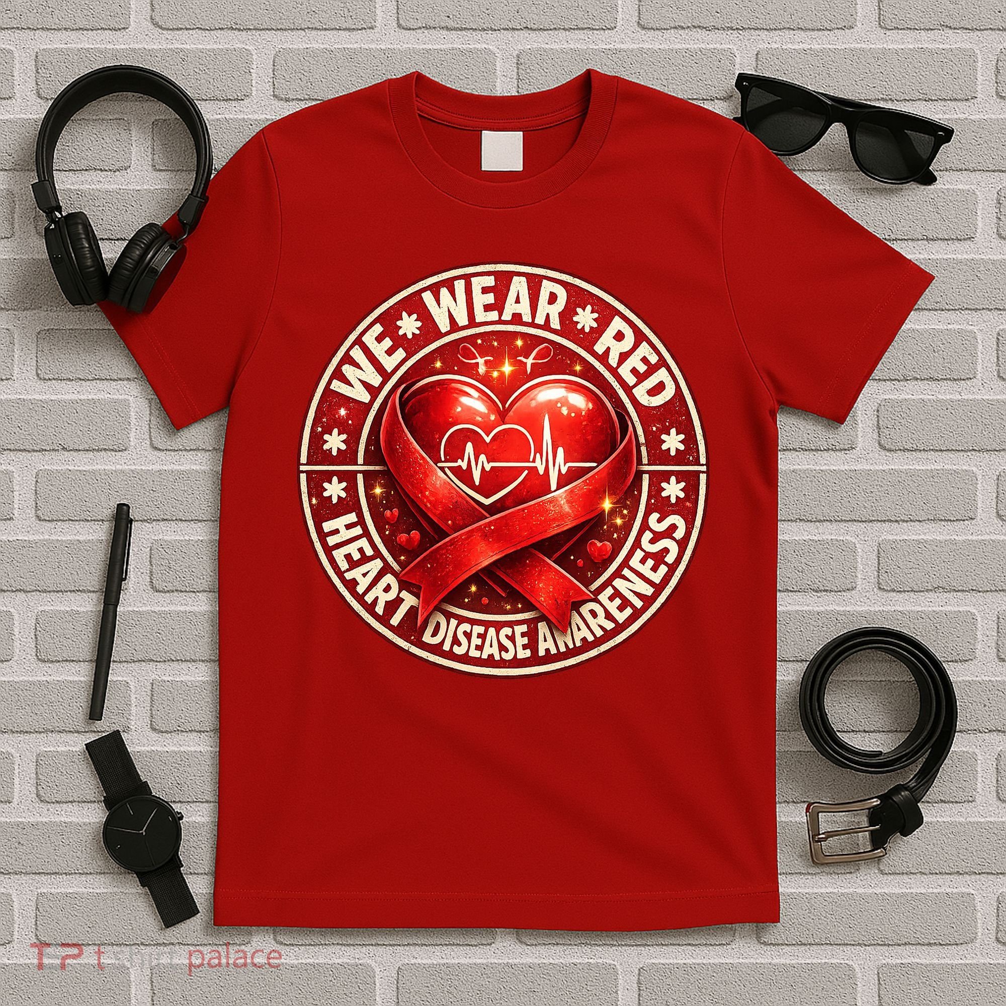 Heart Disease We Wear Red CHD Awareness T-Shirt
