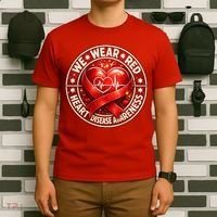 Heart Disease We Wear Red CHD Awareness T-Shirt thumb 6