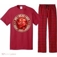 Heart Disease We Wear Red CHD Awareness Pajama Set thumb 0