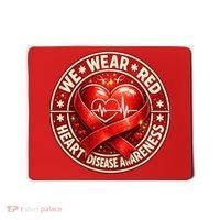Heart Disease We Wear Red CHD Awareness Mousepad thumb 0