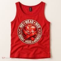 Heart Disease We Wear Red CHD Awareness Tank Top thumb 2