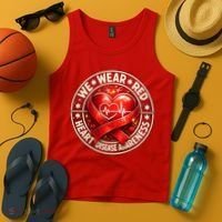 Heart Disease We Wear Red CHD Awareness Tank Top thumb 4